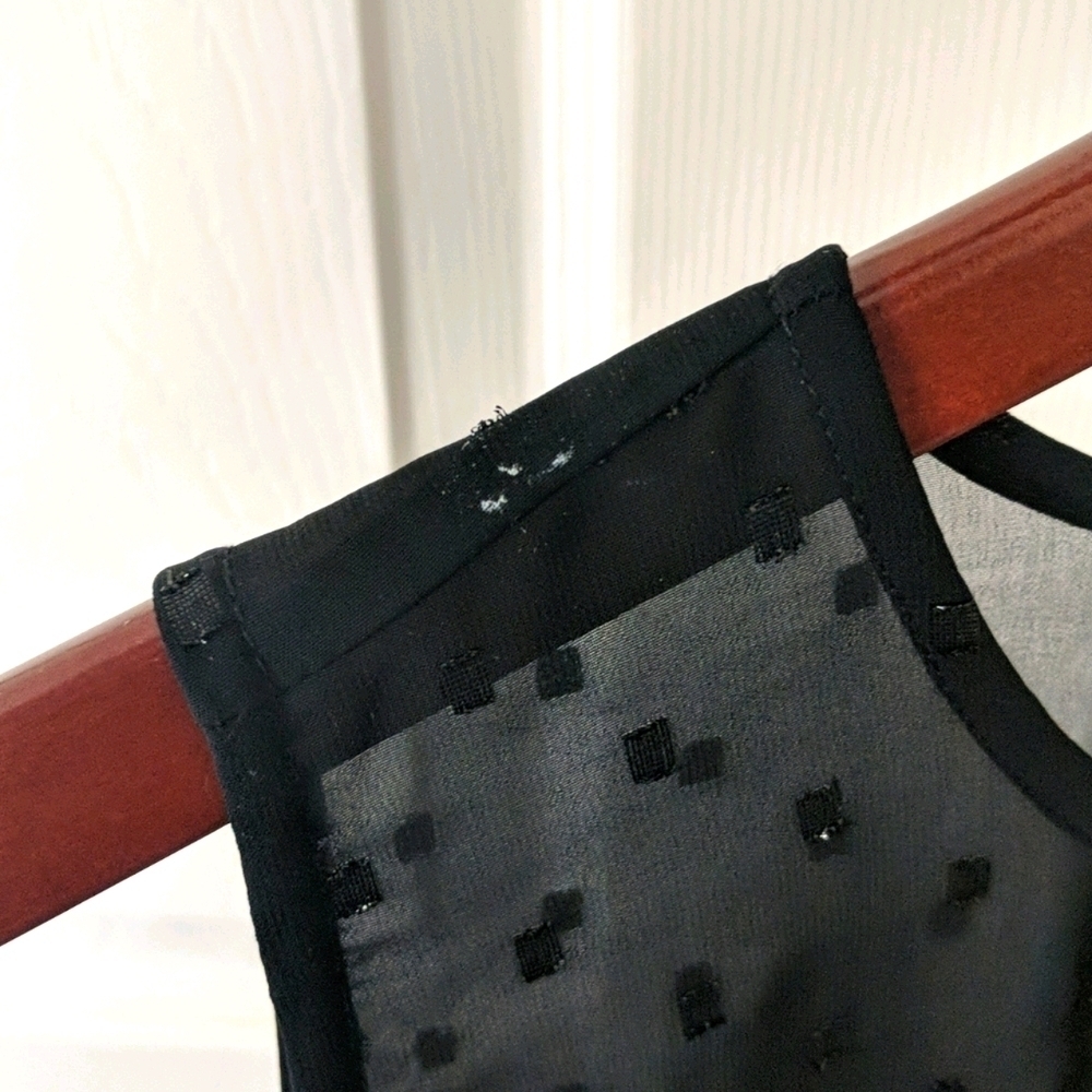 Old Navy Cold Shoulder Flowy Babydoll Top Black Small - Picture 4 of 12